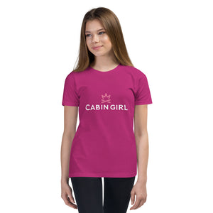 Pink short sleeve logo tee for youth campers