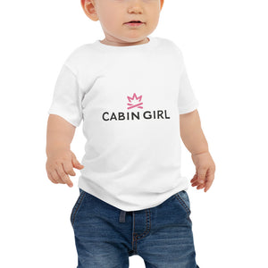 White t-shirt for baby girls | Cabin girl apparel made in Minnesota
