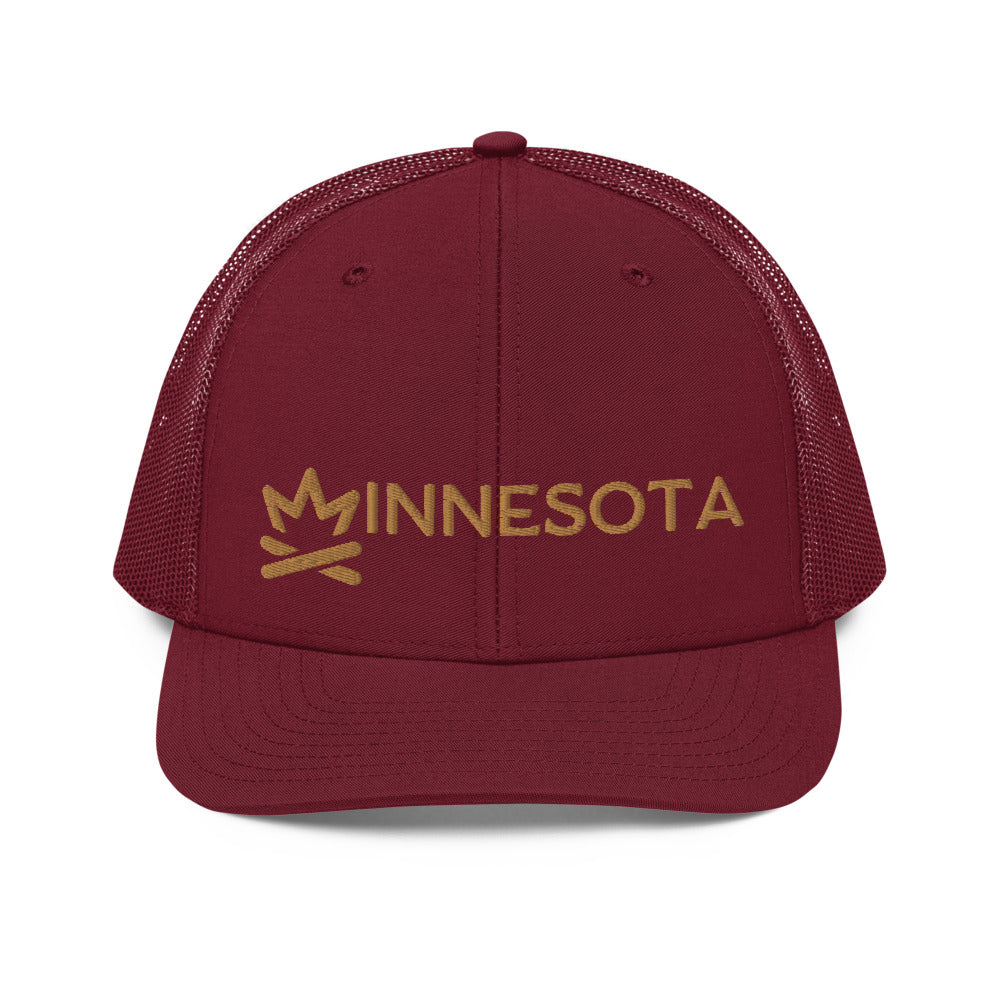 minnesota embroidered snapback trucker hat