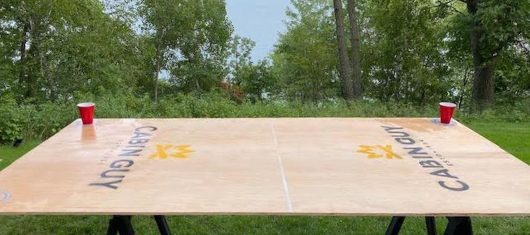 Finished sota beer die table at the Minnesota cabin