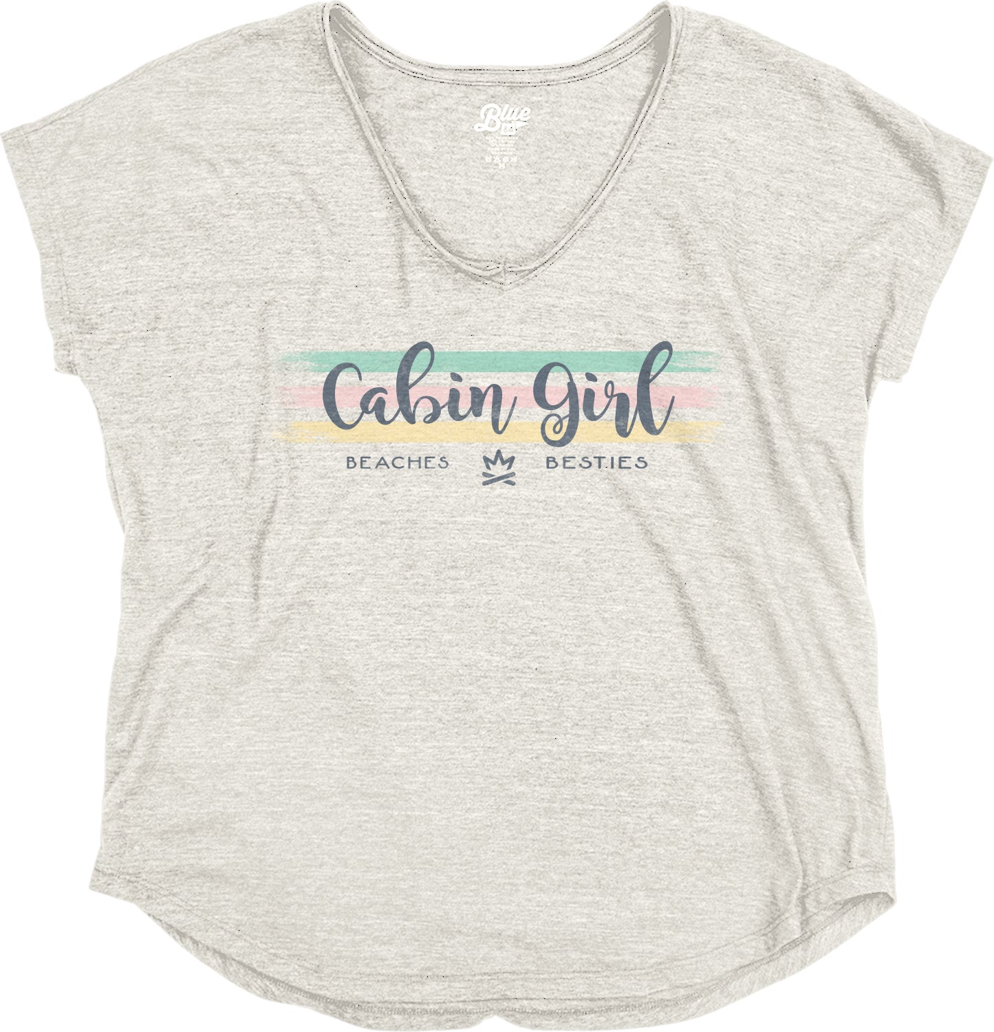Beaches and Besties Cabin Girl Triblend Tee