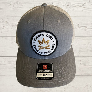 silver meshback snapback hat with embroidered patch logo