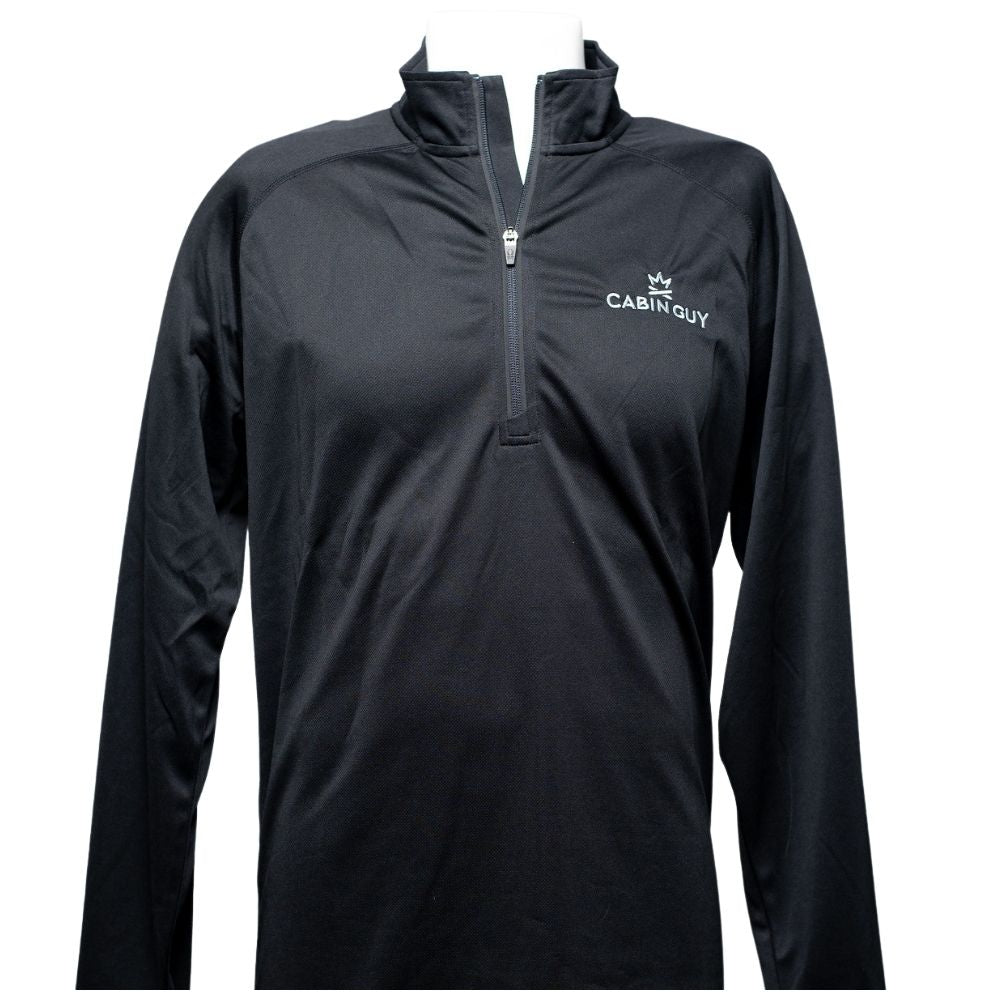 half zip pullover sweatshirt for camping, golfing, and cabin life