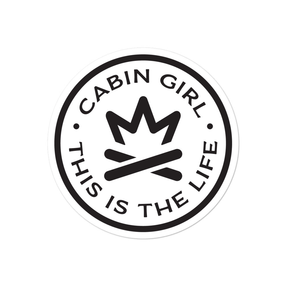 Cabin girl bubble-free sticker