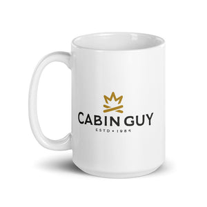 tall ceramic coffee mug made for cabin lovers