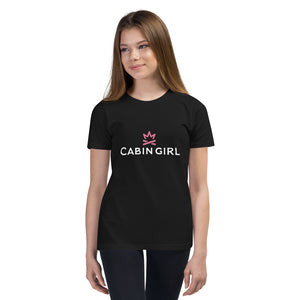 Black short sleeve logo tee for youth campers