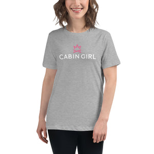 women's light grey relaxed t-shirt for boating, camping, and cabin life