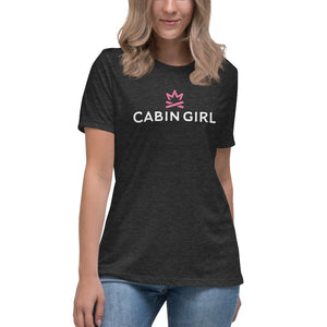 women's grey relaxed t-shirt for boating, camping, and cabin life
