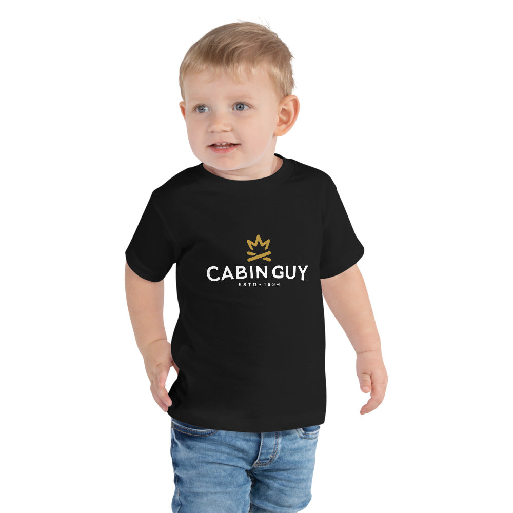 black short sleeve camping tee for toddlers